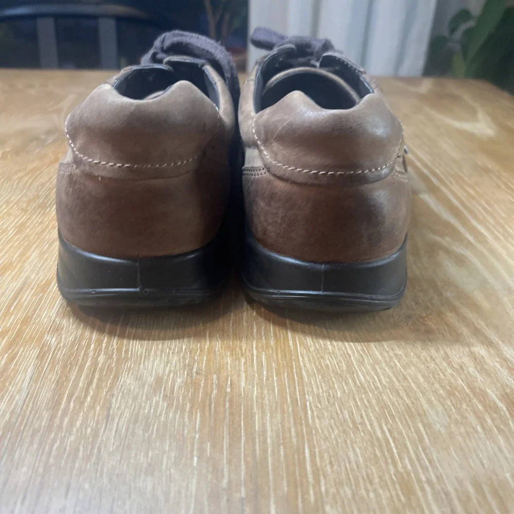Men's Brown ECCO Shock‎ Point Leather Shoes Sz 46 US 11.5